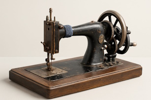 Máquina de coser en taller, recuerdo de abuela materna.